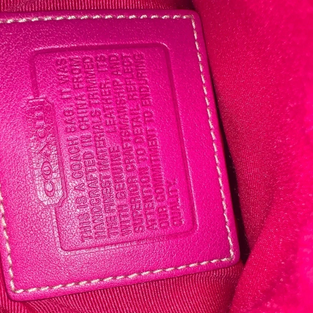 Coach vintage pink Mini Signature c Stripe swingback Crossbody Bag